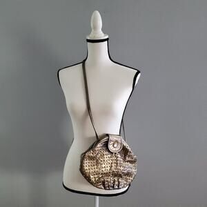 Dawli Shoulder Bag Leather Studded Bucket Style